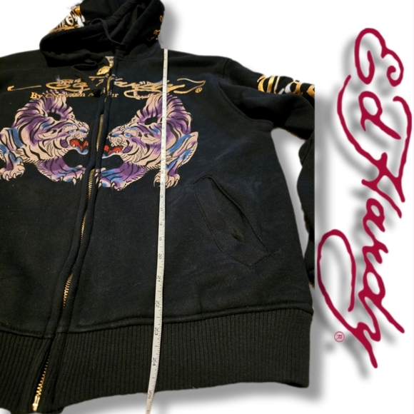 🔥SzL Incredibly RARE Ed Hardy Christian Audigier Zip-Up Hoodie - Picture 14 of 17